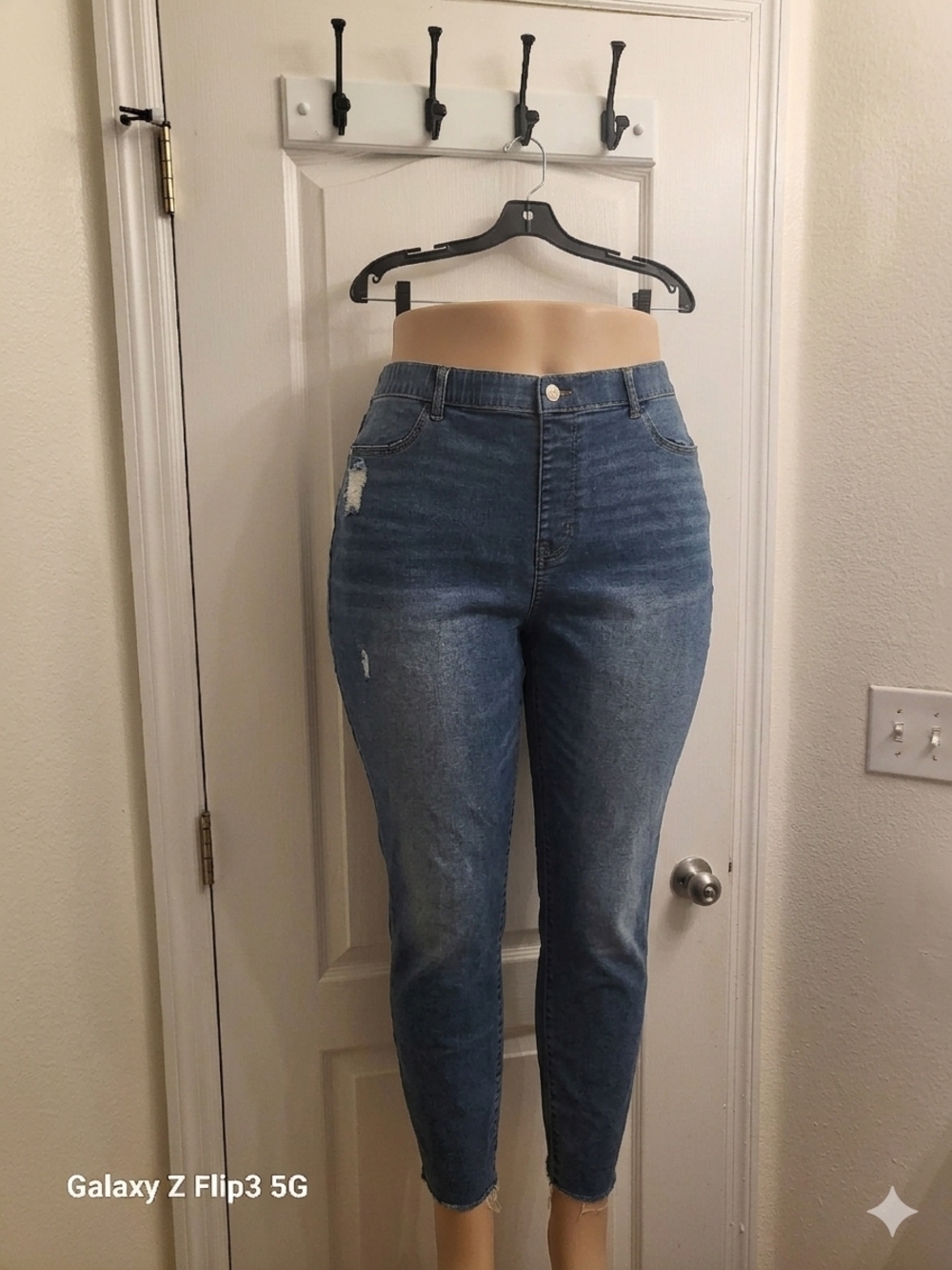 Wonderly High-Rise Cropped Skinny Jeans in Blue Size 20W Pre-owned Never Worn